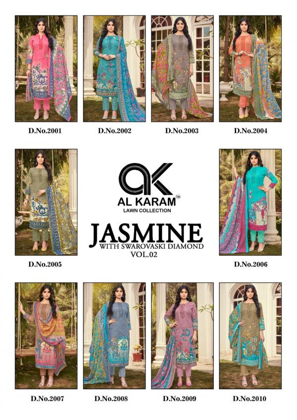 Al Karam Jasmine Vol 2 Karachi Cotton Dress Material Collection